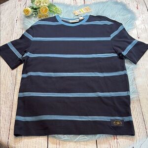 NWT Scotch & Soda Textured Spacedye Stripe Short Sleeve Tee sz M